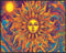 Posterizer 1 pcs- psychedelic funky hippie colorful sun 1-Fantasy & Fiction Art-Retro Art- Living Room Bedroom Decor- unframed wall art...
