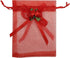 50pcs Sheer Organza Favor Bags for Wedding 3.8x4.8'' Gift Bags Samples Display Drawstring Rose Pouches (hot red)...