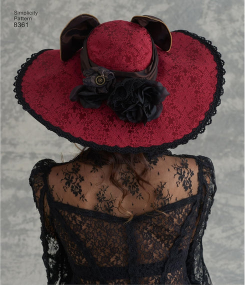 Simplicity 8361 Women's Steampunk Hat Sewing Pattern, Sizes S-L...
