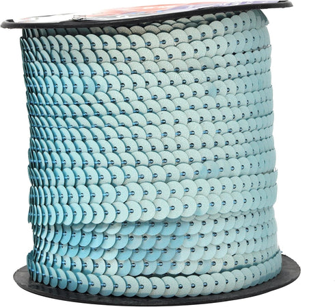 The Mandala Craft Aquamarine Sequin Trim by The Yard - Sequins on a Roll - Metallic Aquamarine Sequins for Crafts and Sewing...