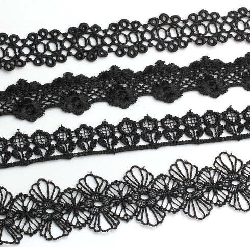 MILAKOO 8 Pcs Women Black Lace Choker 1.2" Width Necklace for Women Best Gifts...