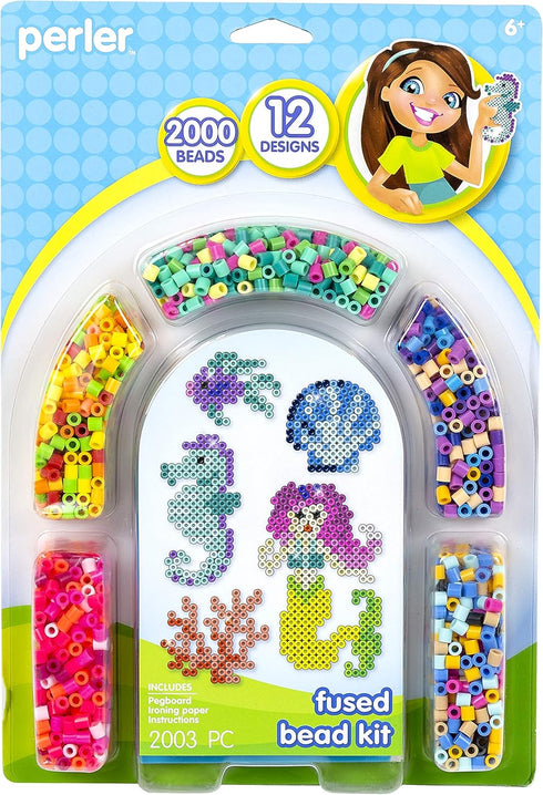 Perler Beads Mermaid and Ocean Animals Fused Bead Kit, 2002pc....