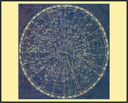 Posterizer 1 pcs-Chinese constellations-Suzhou-Astrology & Zodiac Art-Astronomy & Celestial Art-Gift for Steampunk and Astrology Lovers- UNFRAMED ...