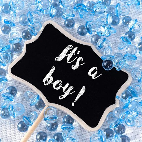 Super Z Outlet Mini Acrylic Baby Pacifiers for Baby Shower Decorations, Table Scatter, Party Favors, Games & Activities - 144 Pieces(Blue)...
