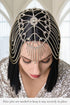 BABEYOND Vintage Style Roaring 20s Crystal Rhinestone Flapper Cap Headpiece Head Jewelry Chains...
