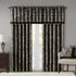 Madison Park Aubrey Jacquard Rod Pocket Valance , Classic Elegant Silk Paisley Valances for Windows , 50X18" , Black...