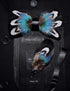 RBOCOTT Handmade Feather Pre-tied Bow tie and Brooch Sets for Men...