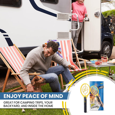 Zap It Electric Fly Swatter Racket & Mosquito Zapper - High Duty Battery Powered 3,500 Volt Electric Bug Zapper Racket - Fly Swatter Electric - Fl...