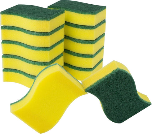 (12 Pack) Heavy Duty Scrub Sponges by SCRUBIT – Kitchen Dish, Sink and Bathroom Cleaning Scrubber Sponge - with Non-Smell Scouring Pad...