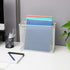 Mind Reader Vertical File Storage, Desktop Organizer, Hanging Files, Office, Metal Mesh, 12.25" L x 5.5" W x 10" H, White...