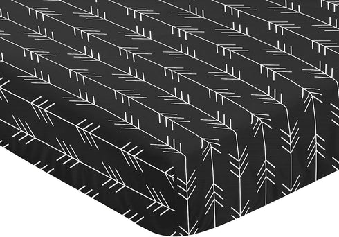 Black and White Woodland Arrow Baby or Toddler Fitted Crib Sheet for Rustic Patch Collection by Sweet Jojo Designs...