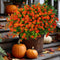 Artificial Fall Flowers Outdoor Fake Mums - 12 Bundles Fake Plants UV Resistant No Fade Faux Plastic Greenery Garden Porch Patio Fall Home Decor (...