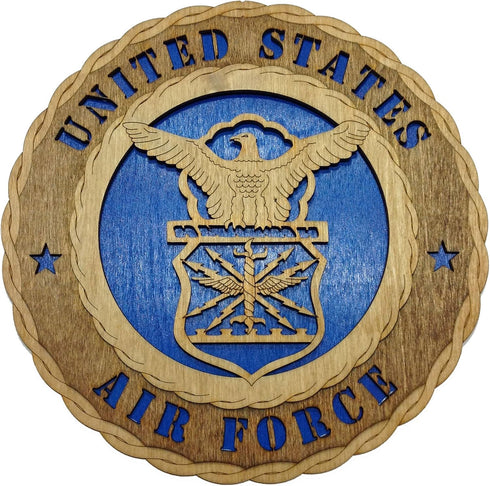 Unique Decorative Custom Laser Crafted Three Dimensional Wooden Wall Plaque - Armed Forces Air Force...