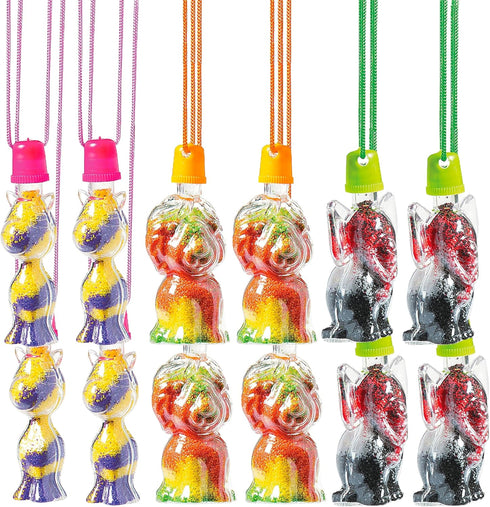 Fun Express Safari Sand Art Bottle Necklaces - VBS Vacation Bible School Supplies/Decor - Crafts for Kids and Fun Home Activities...