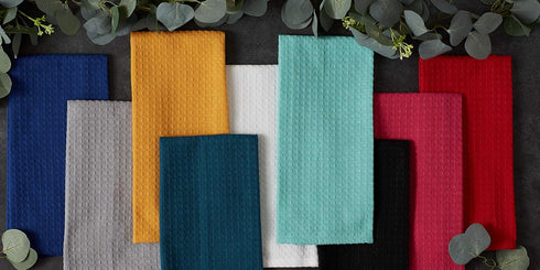 DII Recycled Cotton Kitchen Collection Dishtowel Set, 18x26, Black, 6 Piece...