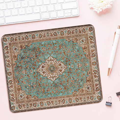Seorsok Square Aesthetic Bohemian Vintage Mouse Pad,Office Home Mouse Mat Design,Waterproof Antique Ethnic Mouse pad,Non-Slip Rubber Base Computer...