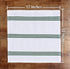 Kitchen Towels Dishcloths 100% Cotton, Set of 8, Dark Green and White Dish Cloth Towels, Tea Towels, Reusable and Absorbent Cleaning Cloths, Oeko-...