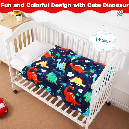 Lukeight Toddler Blanket for Boys and Girls, 380GSM Thick Kids Blanket for Birthday Gifts, Cozy Baby Blanket, Plush Receiving Blanket for Crib (Di...