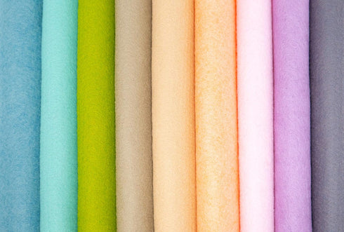 10-9X12 inch Tranquility Collection Merino Wool Blend Felt OTR Felt Made in USA...