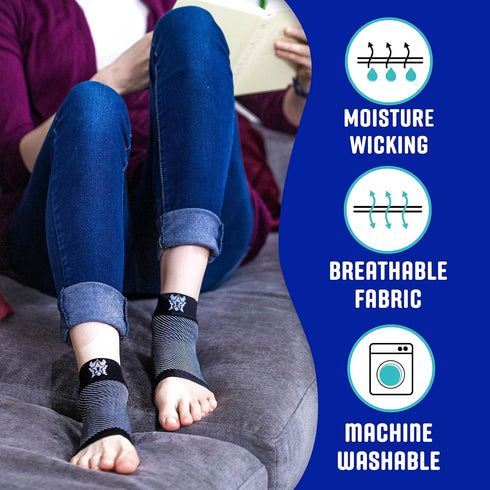 Bitly Plantar Fasciitis Socks for Women & Men - Best Foot & Ankle Compression Sleeve, Brace for Everyday Use - Provides Arch Support & Heel Pain R...