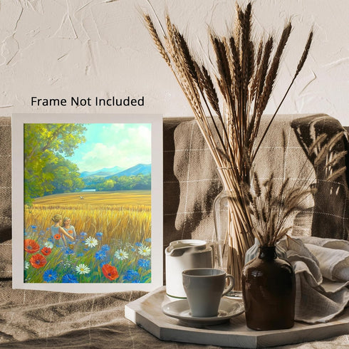 Posterizer 1 pcs-serene meadow scene in classic oil painting art style 3-Collectibles & Fine Art-Landscape & Nature Art-Gift for Men Women Teens- ...