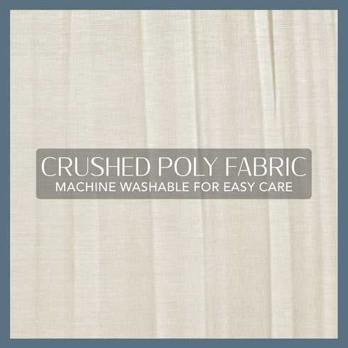 Elrene Home Fashions Jolie Crushed Semi-Sheer Window Curtain, Adjustable Tie-Top Single Panel, 52" x 84" (1 Panel), Ivory...