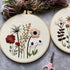 Harimau 3 Pack Embroidery Kit for Beginners , Floral Plant Pattern,Cross Stitch Kits Set , Including Stamped Embroidery Cloth with 3 Embroidery Ho...
