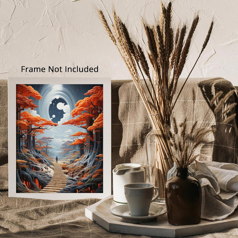 Posterizer 1 pcs-surreal beautiful scenery alien world-Abstract & Modern Art-Fantasy & Fiction Art-Gift for Art Lovers-Decor for Home & Office- UN...