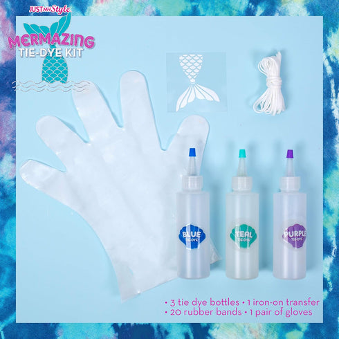 Just My Style Mer-Mazing Tie-Dye by Kit Horizon Group Usa, Create 15 DIY Tie Dye Projects. Kit Includes Gloves,Color Mixing Bottles,Mermaid Themed...
