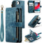 UEEBAI Wallet Case for iPhone SE 2022 5G/iPhone 7/iPhone 8/iPhone SE 2020, Handmade PU Leather Phone Case Card Slots Magnetic Zipper Pocket Kickst...