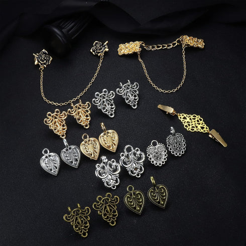 Ubjuliwa 11Pcs Vintage Cardigan Clips Dress Clips Back Cinch Clips Scarf Sweater Clips Shawl Pin Cloak Collar Shirt Brooch Clip for Women Girl...