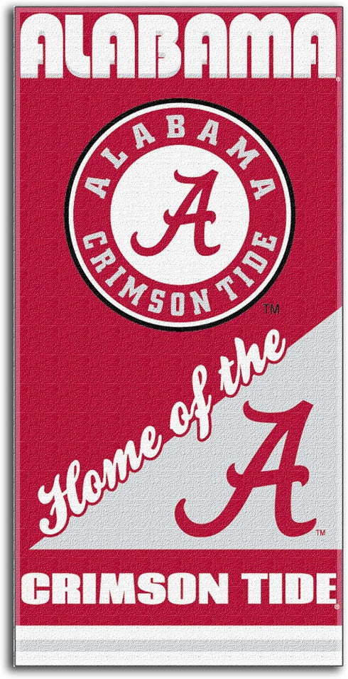 NCAA Alabama Crimson Tide Home Beach Towel, 28 x 58-Inch...