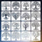 16 Pieces Tree of Life Stencils 6 Inch Reusable Stencils for Painting Small Tree Stencils Plastic Painting Stencils Tree Drawing Templates for Pai...