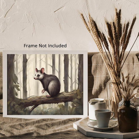 Posterizer 1 pcs- Worried possum standing on a tree in jungle-Art for Animal Lovers-Landscape & Nature Art- Gift for Men Women Teens-Decor for Ho...