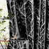 FMFUNCTEX 100% Blackout Curtains for Bedroom, Curtains 54 Inch Length Black Branch Curtains for Living Room, Silver Foil Metallic Tree Patterned P...