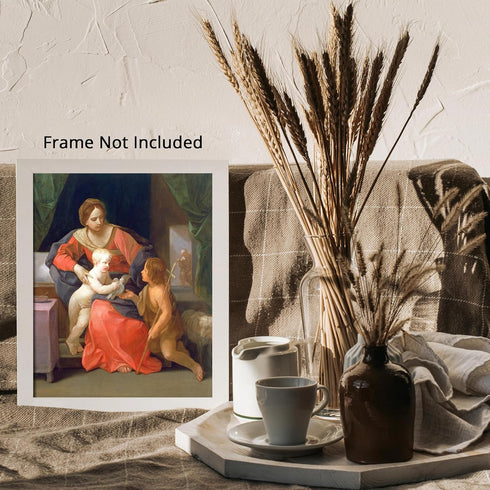 Posterizer 1 pcs-Virgin and Child with Saint John the Baptist poster-Religious Posters-Gifts for Christians -Decor for Church, Sunday School Class...