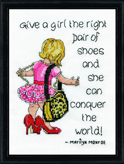 Design Works Crafts Right Pair of Shoes, 5 x 7 Counted Cross Stitch Kit, 5" by 7", Multi-Colour...