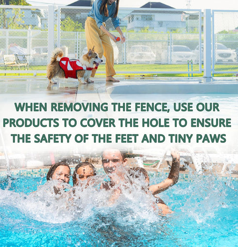 50 pcs 1 Inch Pool Fence Hole Cover Deck Patio Safety Ground Caps Fit Standard 1" Diameter Holes (Beige)...