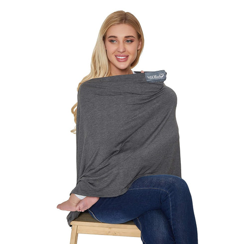 NeoTech Care Baby Nursing Cover Breastfeeding Scarf | Soft Fabric (Gray)...