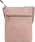 DELUXITY | Crossbody Purse Bag | Functional Multi Pocket Double Zipper Purse | Adjustable Strap | Medium Size Purse | Blush...