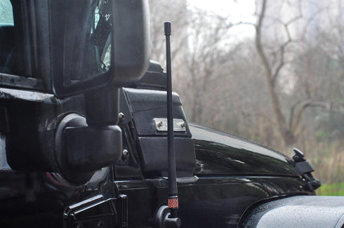 RYDONAIR Short Antenna Compatible with Jeep Wrangler 2007-2025, Internal Copper Coil for Enhanced Reception, 13 inches Flexible Rubber Antenna Rep...