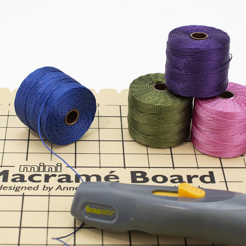 The Beadsmith S-Lon Bead Cord – .5 mm Twisted Nylon Cord for Stringing, 12-Pack, Gaskell Mix, TEX210, 77 Yards per Spool...