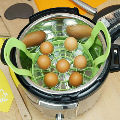 Pressure Cooker Sling – Silicone Tool for Eggs, Hot Pots, and Bakeware, Compatible with Instant Pot, Foldable & Easy to Clean, 2 Pack...