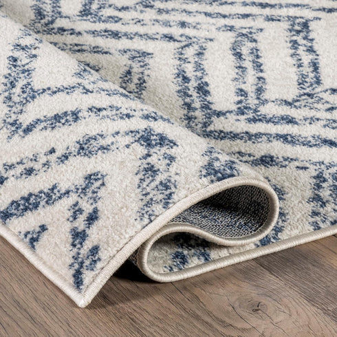 nuLOOM Rosanne Transitional Striped Runner Rug, 2' 8" x 8', Blue...
