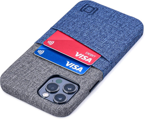 Dockem Wallet Case for iPhone 12 & iPhone 12 Pro: Built-in Metal Plate for Magnetic Mounting & 2 Credit Card Holders: 6.1" Luxe M2, Canvas Style S...