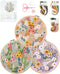 Santune 3 Sets Embroidery Kit,Cross Stitch Kits for Beginners,Needlepoint Kits for Adults with Easy Stamped Flower Pattern Fabric Hand Crafts,Hoop...