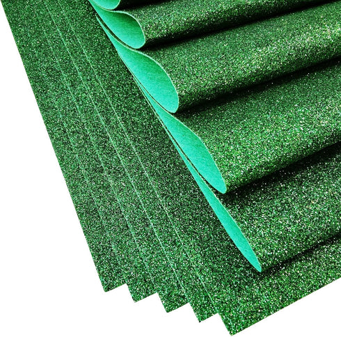 Jtnohx Large Glitter Felt Fabric, 5pcs Glitter Sheets, 11.8 x16.5 inches Glitter Felt for Crafts, Felt Glitter Square for Party Project Holiday Gr...