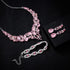 Rhinestone Bridal Jewelry Sets for Women Crystal Necklace Earrings Bracelet Set Silver-Tone Wedding Bridal Bridesmaid Gifts fit with Wedding Dress...