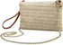 Straw Zipper Small Cross body bag Wristlet Clutch Womens Purse...
