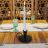 Taper Candle Holders for Candlesticks with Handle, Matte Black Wrought Iron Metal Candle Stick Holders for 7/8" Candles, Set of 2...